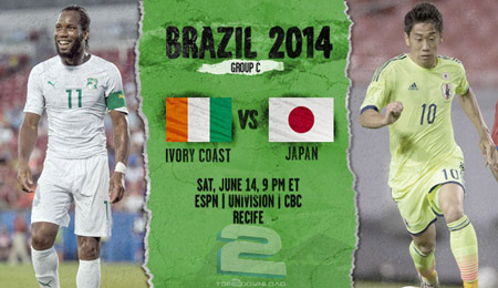 Ivory Coast vs Japan World Cup 2014 | تاپ 2 دانلود
