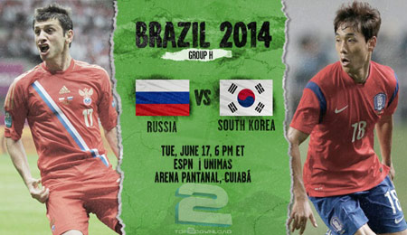 Russia vs South Korea World Cup 2014 | تاپ 2 دانلود