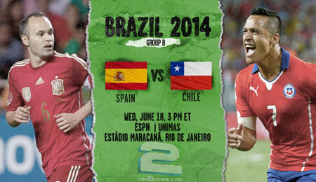 Spain vs Chile World Cup 2014 | تاپ 2 دانلود