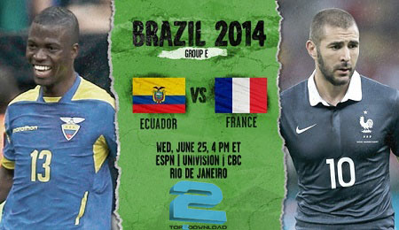  Ecuador v. France world cup 2014 | تاپ2دانلود