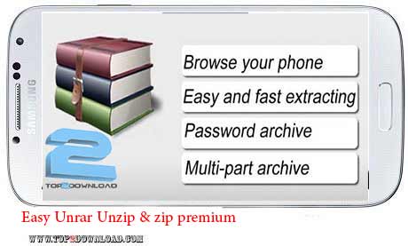 دانلود برنامه Easy Unrar Unzip zip premium v2.9 برای اندروید