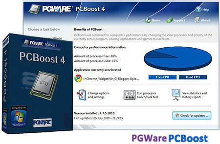 دانلود نرم افزار بهینه سازی سیستم PGWARE PCBoost 4.4.21.2014