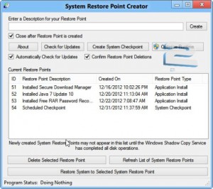 Restore Point Creator | تاپ 2 دانلود