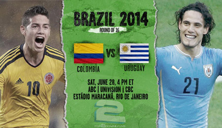 دانلود بازی کلمبیا و اوروگوئه Colombia vs Uruguay World Cup 2014