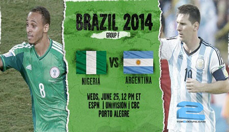 دانلود بازی آرژانتین و نیجریه Nigeria vs Argentina world cup 2014