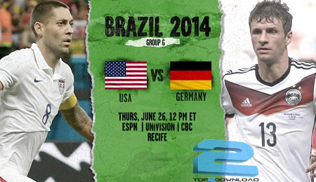 دانلود بازی آمریکا و آلمان Usa vs Germany world cup 2014