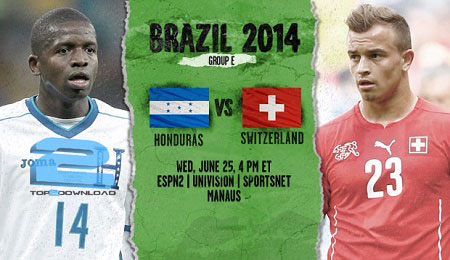 دانلود بازی سوئیس و هندوراس Honduras v Switzerland cup 2014