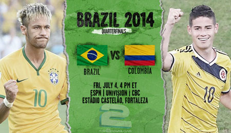 دانلود بازی برزیل و کلمبیا Brazil vs Colombia World Cup 2014