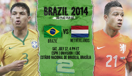 دانلود بازی برزیل و هلند Brazil vs Netherlands World Cup 2014