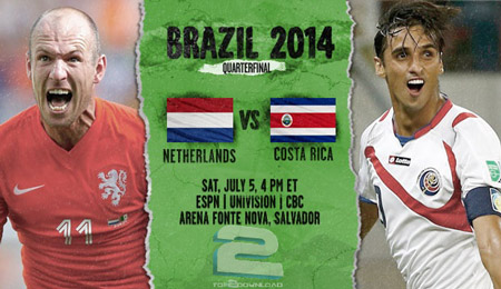دانلود بازی هلند و کاستاریکا Netherlands vs Costa Rica World Cup 2014
